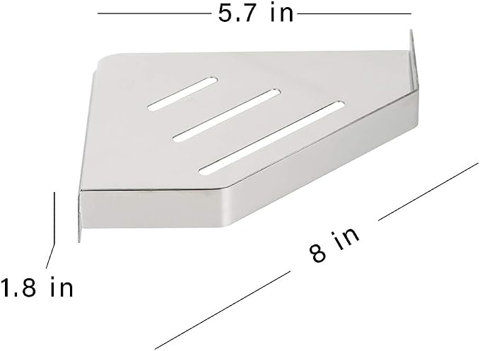 Lavatory Bathroom Corner 304 Stainless Steel Shelf Wall Mount Triangular - Image 3
