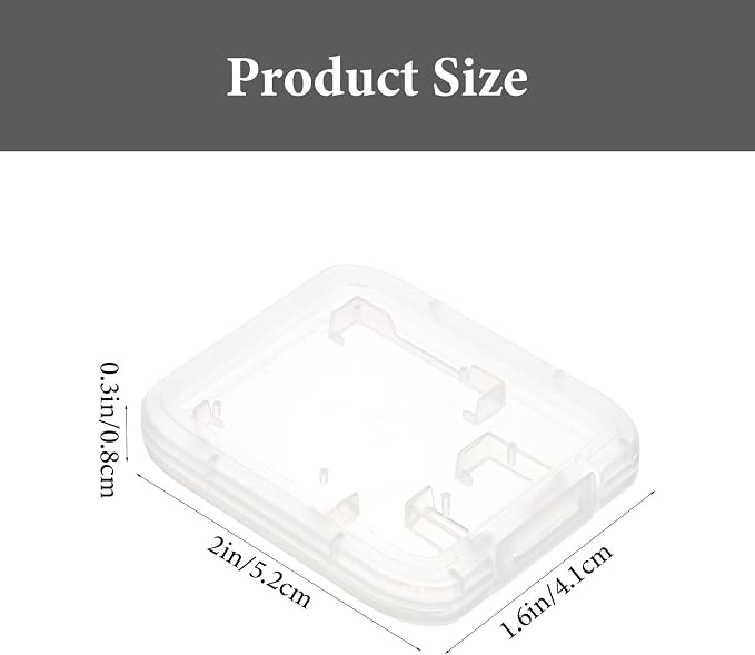 BESPORTBLE 24pcs 24pcs Transparent Memory Card Storage Case - Image 2