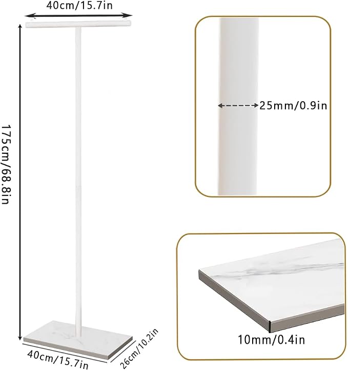 T-Shaped Metal Rack Stand, Modern Clothes Rack - Image 3