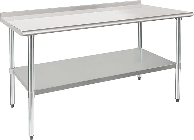 HARDURA Stainless Steel Prep & Work Table 30 x 60 Inches NSF Heavy Duty by HARDURA