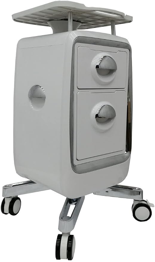 2 Drawers Mobile Trolley Cart for Ultrasound Imaging Scanner Beauty Storage by Unknown