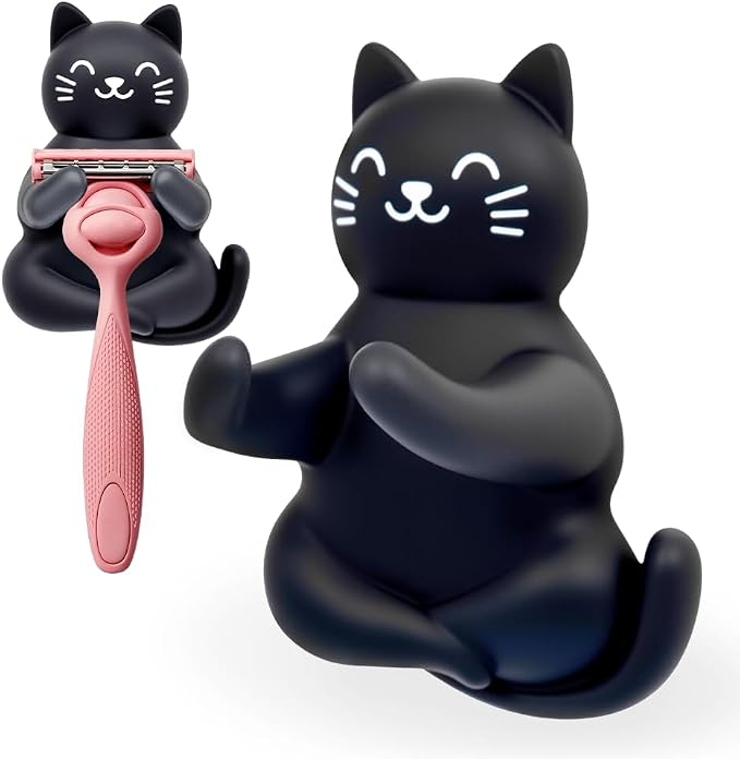 Cute Cat Razor Holder Shower, Cute Gadgets Leg Razor Holder, Funny Bathroom by Unknown