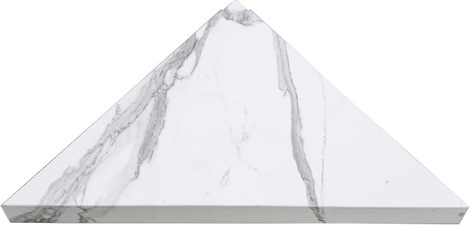 Palisade Vinyl Waterproof Corner Shower Shelf in Carrara Marble/Urban Glacier - Image 4