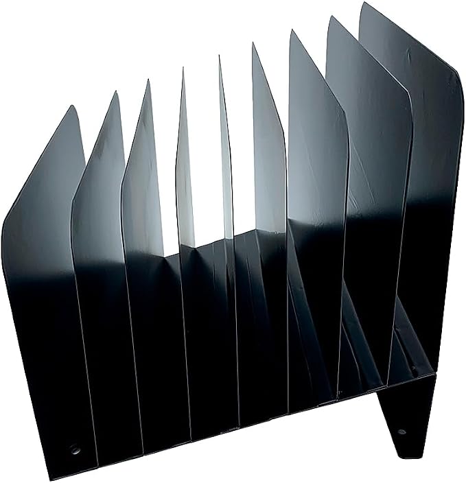 Huron Desktop File Binder Organizer Storage, Inclined Slant 8 Slot - Image 2