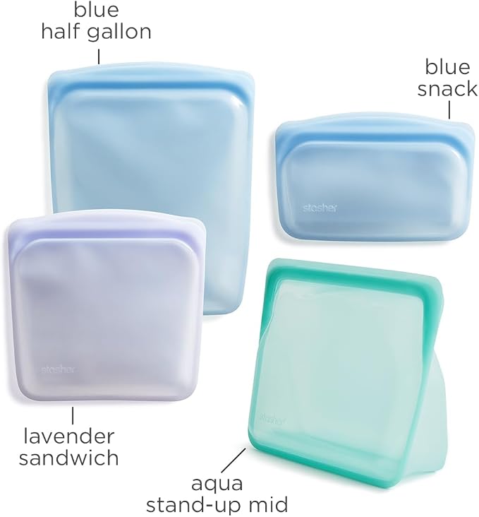 Stasher Premium Silicone Reusable Food Storage Bags, Lunch Bag, Travel - Image 5