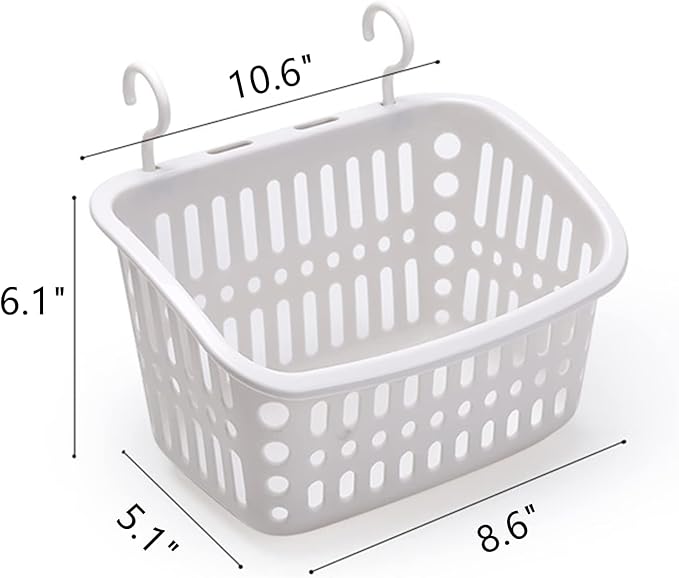 3PCS Plastic Hanging Baskets for Shower, Hanging Basket Organizer - Image 2