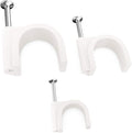 Pro-Grade, Cable Clips with Steel Nails 5mm, 9mm Wire Holders and Tacks 100 Per by Unknown