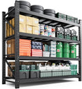Letaya 3000LBS Storage Shelves Heavy Duty,70" H Garage Shelving Units, 4 Tier Adjustable Utility Rack Shelf,Large Metal Industrial Shelves,for Shop,Warehouse,Basement,Black (48" W x 24" D x 70" H)