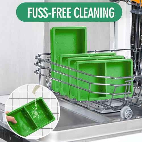 16 pcs Silicone Tray Dividers for Harvest Right Freeze Dryer Medium and Small Trays, Silicone Food Molds for Harvest right freeze dryer accessories, Green silicone food freezer tray
