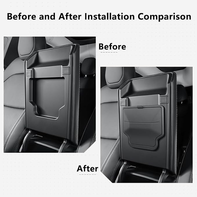 Center Console Organizer for 2025 2026 Tesla Model Y Juniper – 3PCS Hidden - Image 5