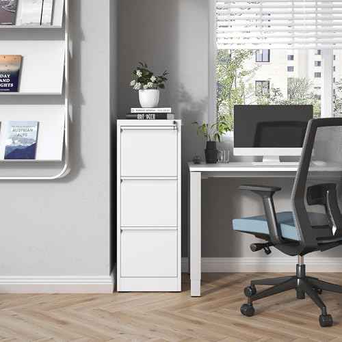 3 Drawer File Cabinet with Lock,Metal File Cabinet for Home Office
