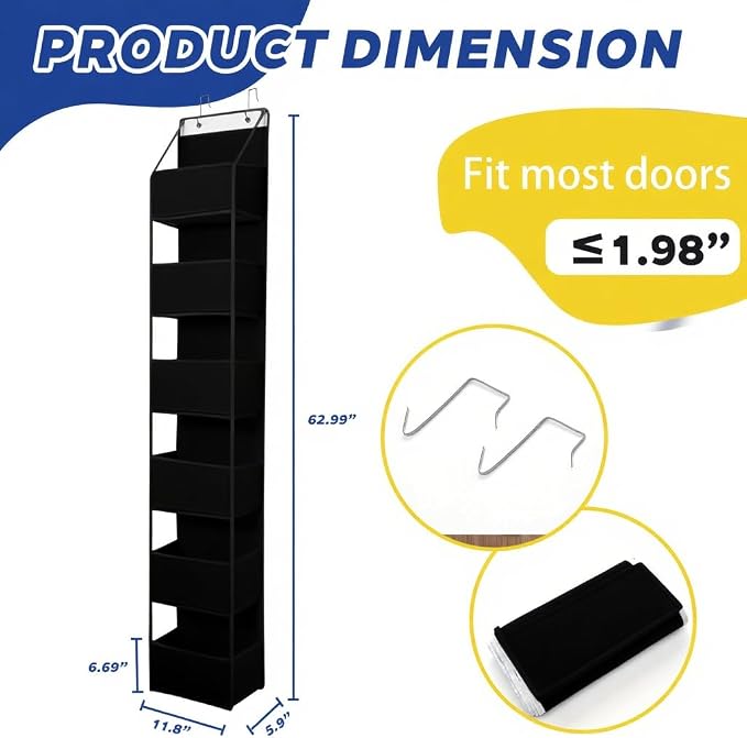 6-Tier Over The Door Hanging Organizer - Image 2