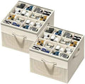 Shoe Organizer for Closet, Foldable Shoe Storage with Adjustable Dividers