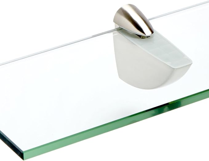 Spancraft Glass O-10x27-Brushed Steel Oriole Glass Shelf, Brushed Steel - Image 2