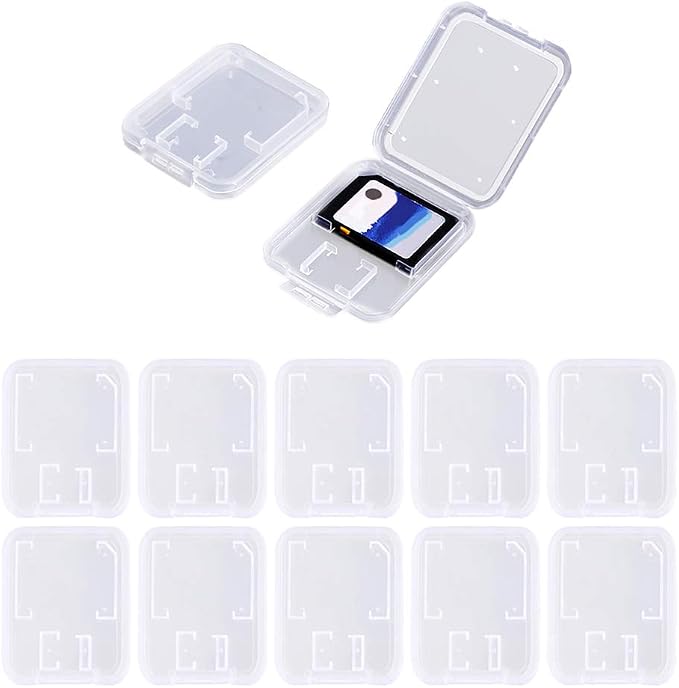 Clear Plastic Memory Card Case Compatible by SteelFever