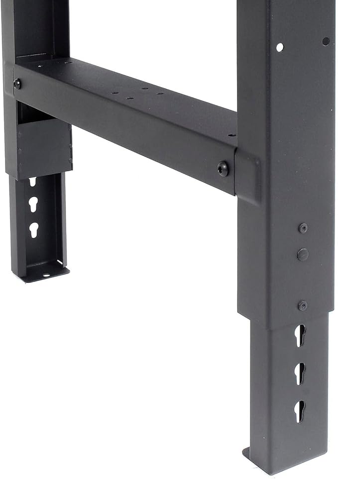 Global Industrial Adjustable Height Workbench C-Channel Leg, 1-1/2" Shop Top - Image 4