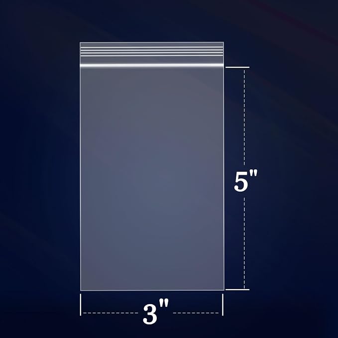 iMailer - 200 Count - 3" x 5" Small Zip Bags - Plastic Zip Poly Bags 2 Mil - Image 2