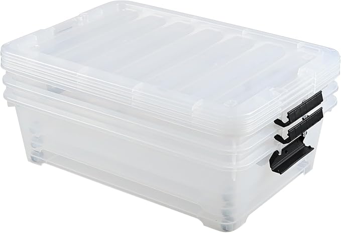 Gloreen 25 Quart Plastic Underbed Storage Container - Image 6