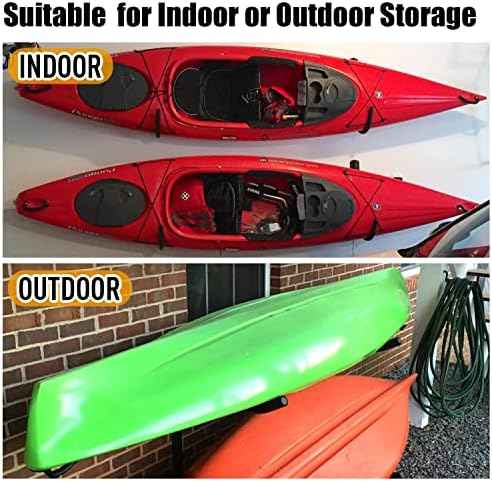 UNITEDPOWER Kayak Storage Racks, Garage Hangers, Wall Hooks for Canoe, Ladder, Bicycle, Folding Chairs, Surfboard, Snowboard, Hose and Tools, Indoor, Outdoor