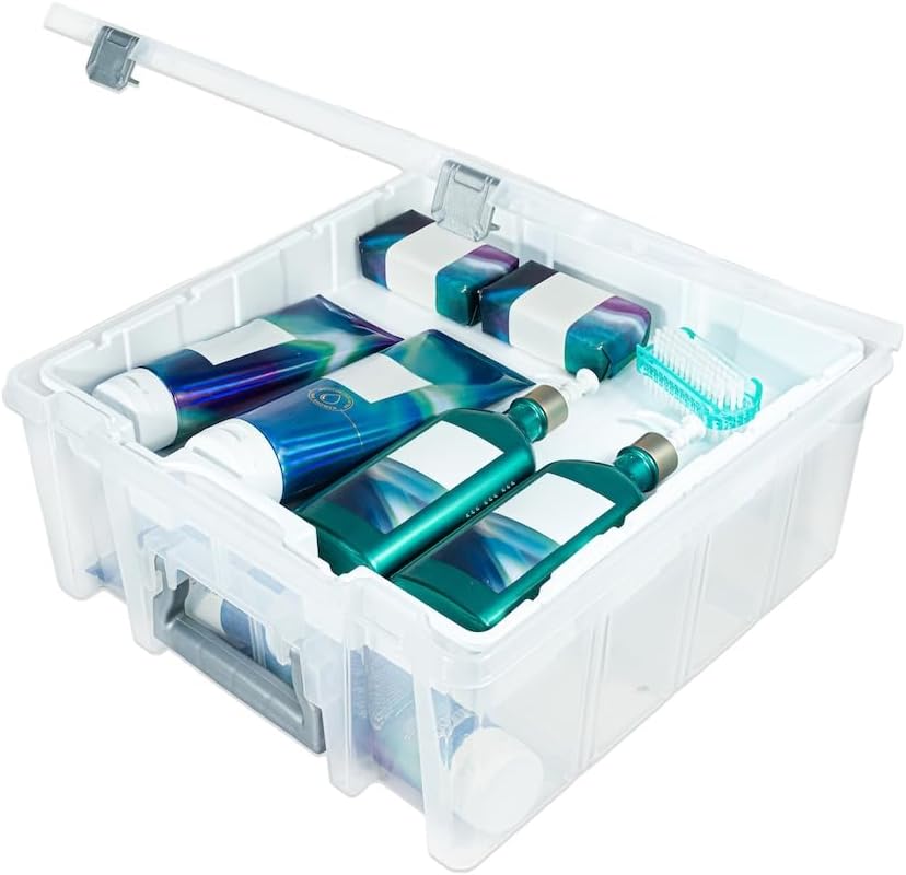 Kept Super Satchel Double Deep with Lift-Out Tray, Clear