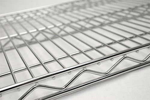 Omega 12" Deep x 36" Wide x 96" High 3 Tier Chrome Starter Shelving Unit - Image 4