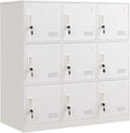 Metal Locker 9 Door Storage Cabinet, Steel Office Storage Lockers by iCHENGGD