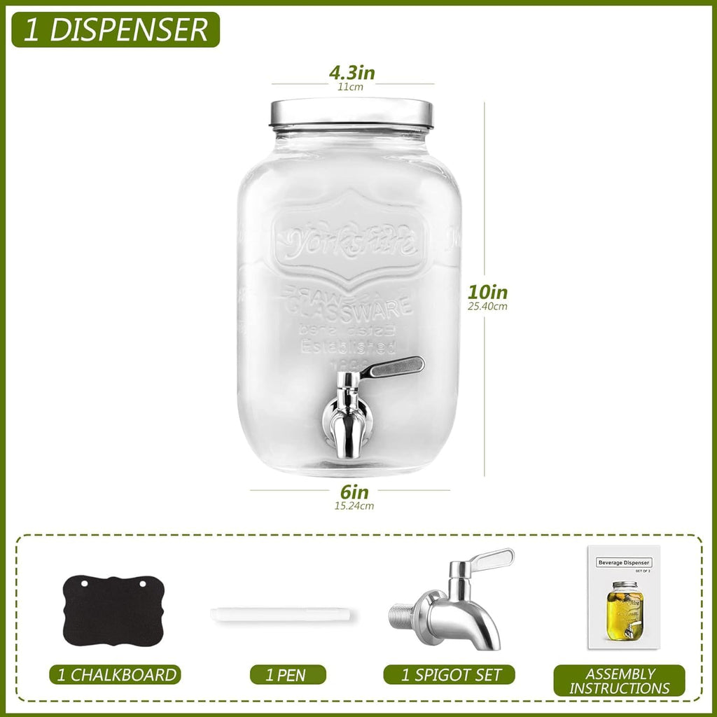 1 Gallon Drink Dispenser with Spigot 18/8 Stainless Steel – Airtight &
