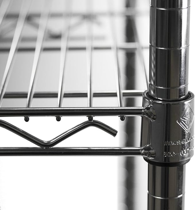 Shelving Inc. 8" d x 12" w Chrome Wire Shelving - Image 4