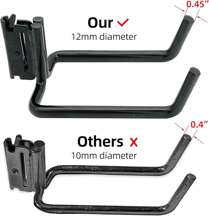 4 Pack E-Track Heavy Duty Shovel Hanger - Image 2