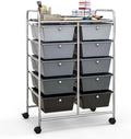 Giantex 10 Drawers Rolling Cart, Classroom Organizers, Storage Cart by Giantex
