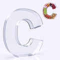 11" Acrylic Letter Charcuterie Box, Reusable Fillable Alphabet Number