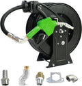 Fuel Hose Reel,3/4"X50' Retractable Ratchet Spring Driven Diesel Hose
