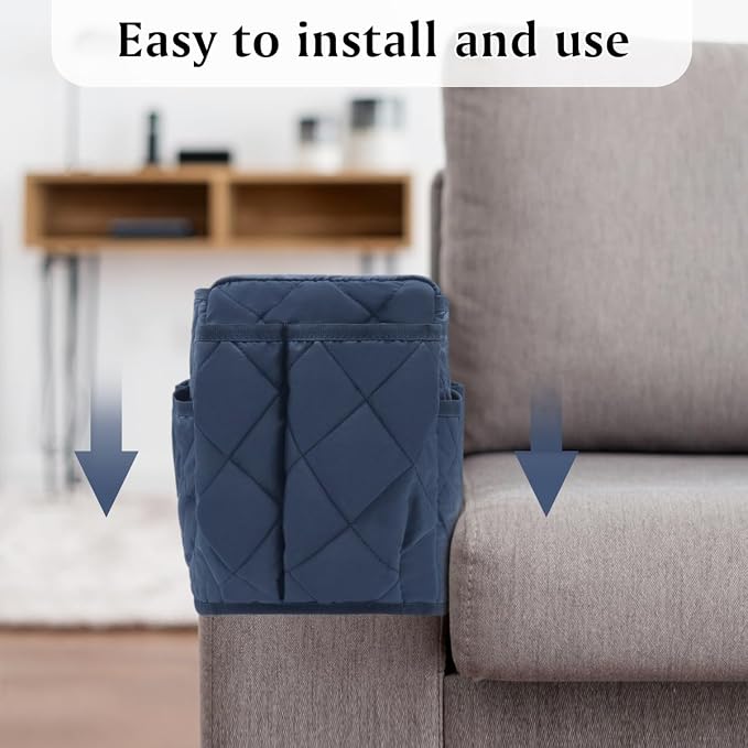 Remote Control Holder, Non Slip Bedside Armchair Caddy, Recliner Arm Caddy - Image 3