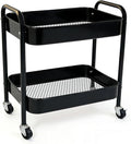 2 Tier Metal Rolling Utility Cart by Ufriandz