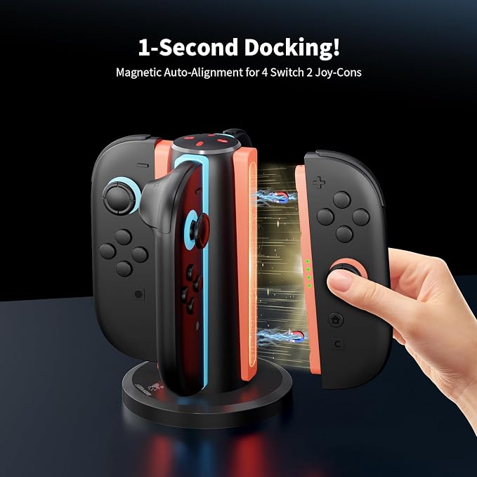 AceGamer 4-in-1 Charging Dock for Nintendo Switch 2 Joy-Con in Any Direction - Image 3