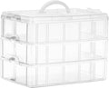 Sooyee 3-Tier Stackable Craft Organizers and Storage Box Plastic by Sooyee