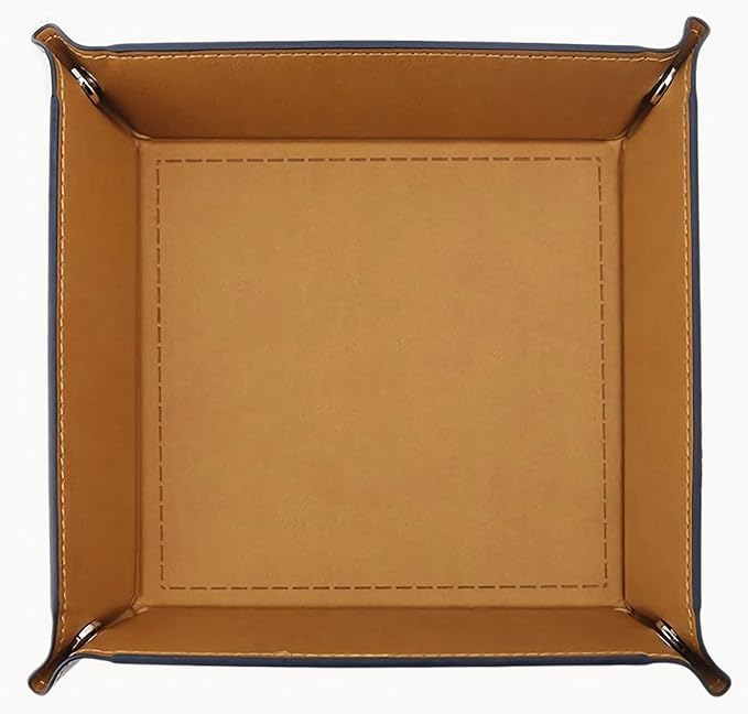 siduater Valet Tray Desktop Storage Organizer, Vegan Leather Catchall Tray by siduater