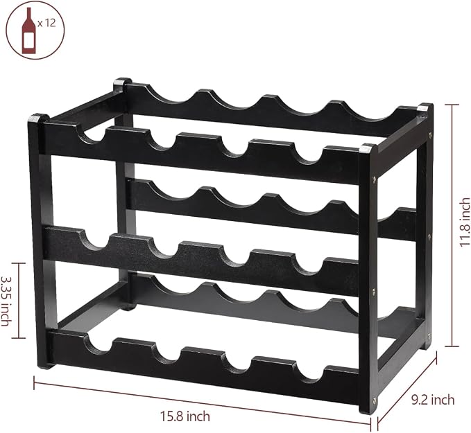 Bamboo Wine Rack, Sturdy and Durable Wine Storage Cabinet Shelf, Wine Racks - Image 7