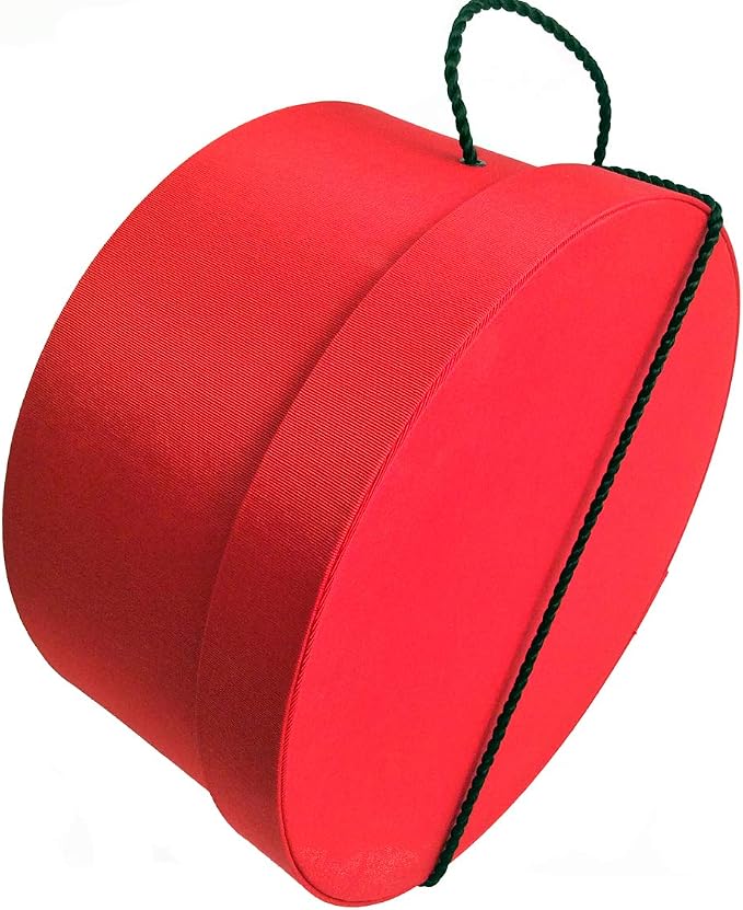 Sarah's Hat Boxes Classic Red Hat Box – 12.75" x 6.5" Handmade in USA – - Image 2