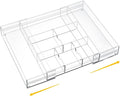 1 Pcs Acrylic Desk Drawer Organizer 2 Inch Height Expandable Drawer Organizer by Briwooody