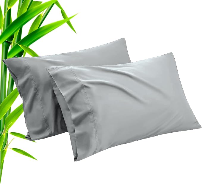 TELUS Pillow Cases Standard Size 2 Pack, Bamboo Rayon Cooling Pillowcases by TELUS