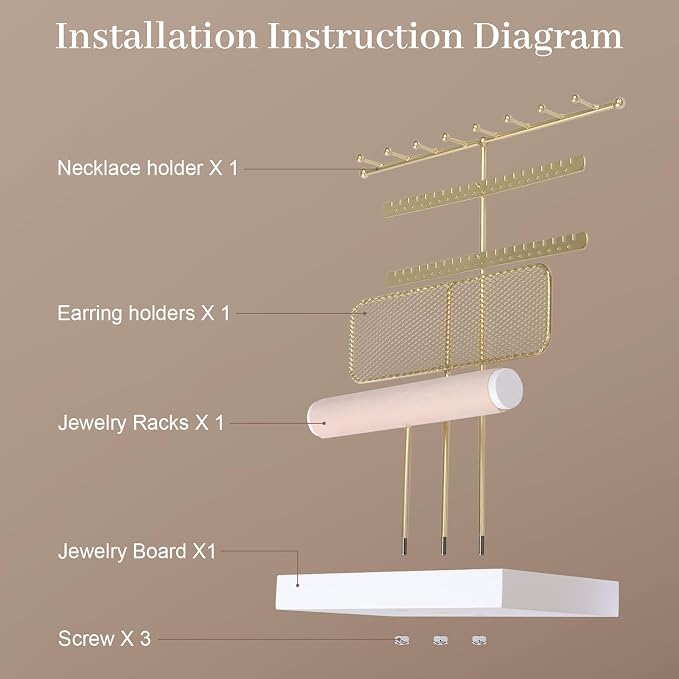 Hyber&Cara 3 Tier Jewelry Display Stand - Image 5