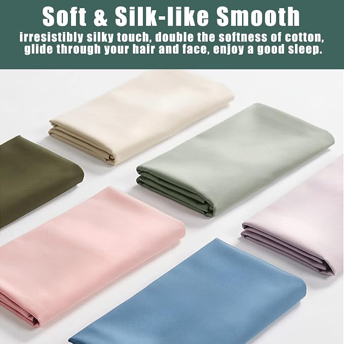 TELUS Pillow Cases King Size 2 Pack, Bamboo Rayon Cooling Pillowcases - Image 7
