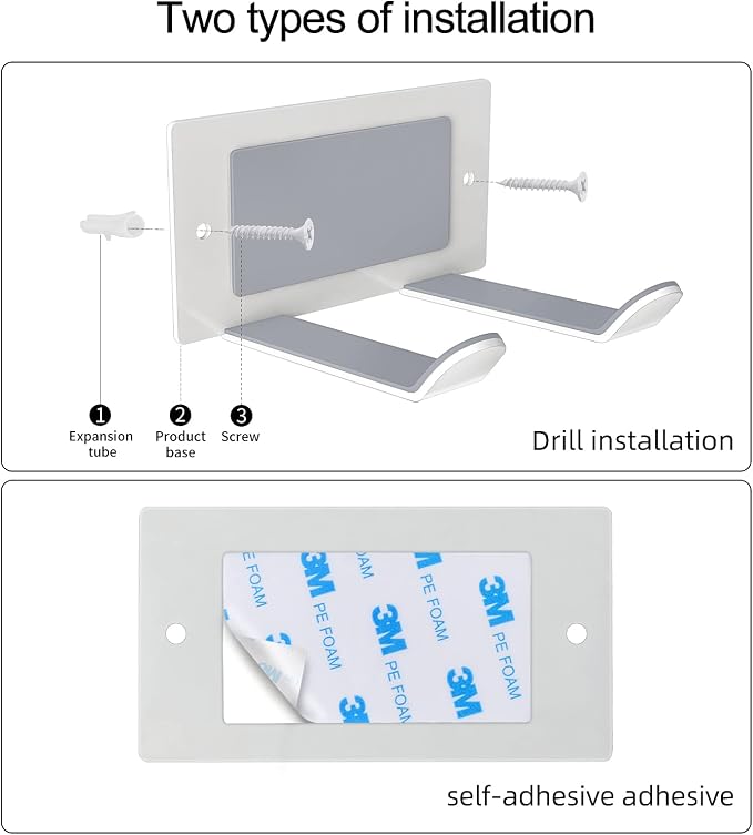 FLE Hair Dryer Holder Wall Mounted Self Adhesive, Hair Blow Dryer Rack - Image 5