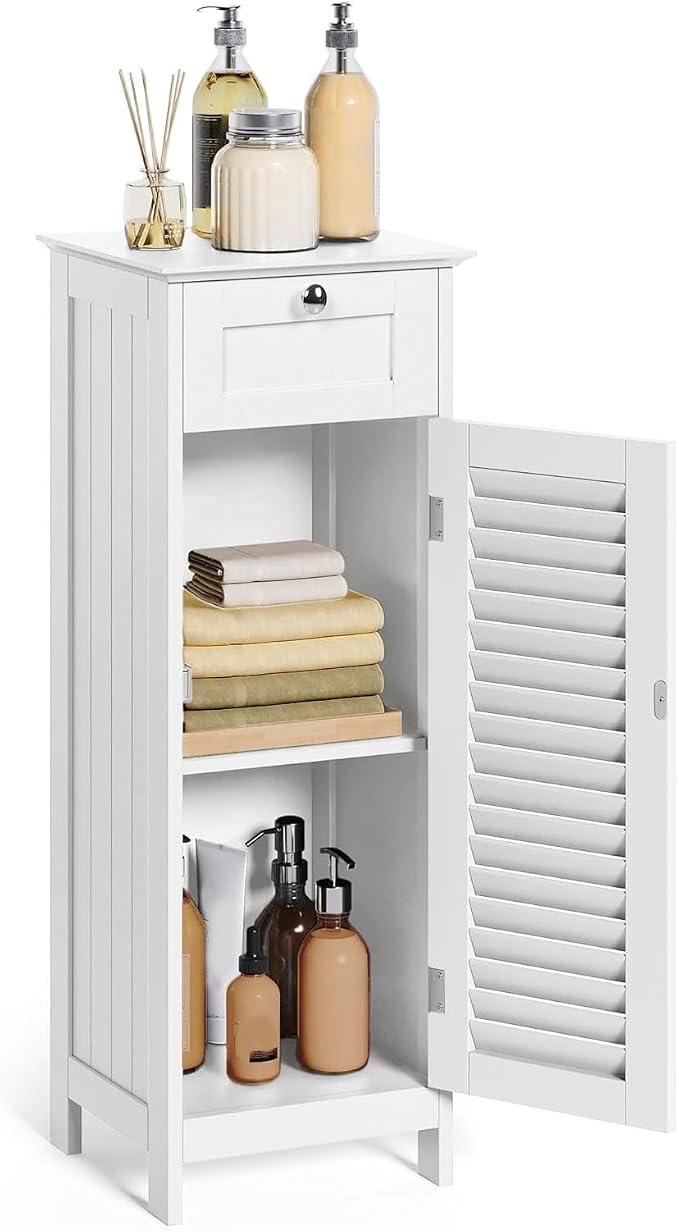 Modern Style Bathroom Storage Cabinet Made of Sturdy MDF Equipped - Image 6