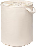 Foldable Storage Bins with Lids Cotton Canvas Rectangular Storage Box Ideal by YONBEN
