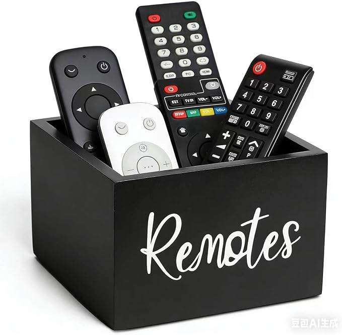 Wood Remote Control Holder, TV Remote Control Organizer by LBEMEY