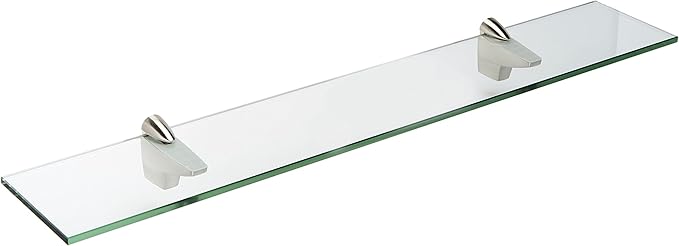 Spancraft Glass F-6x27-Brushed Steel Falcon Glass Shelf, Brushed Steel by Spancraft