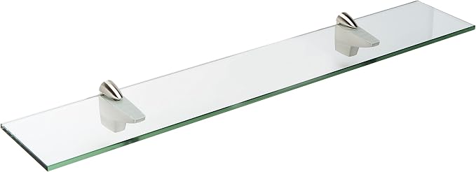 Spancraft Glass F-12x21-Brushed Steel Falcon Glass Shelf, Brushed Steel by Spancraft
