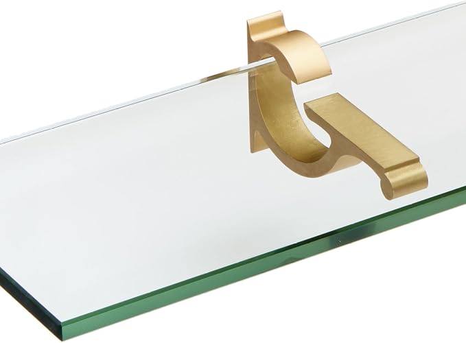 Spancraft Glass M-4.75x24-Brushed Bronze Monarch Glass Shelf, Brushed Bronze - Image 2